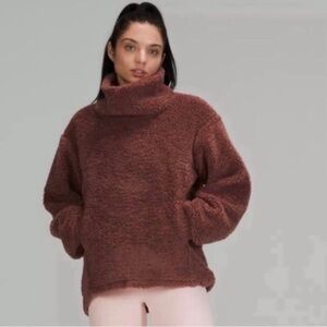 Lululemon Warmth Restore Pullover Funnel Neck Teddy Jacket Pale Rose Color😍
